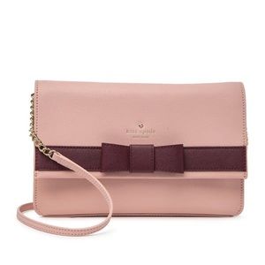 Kate Spade kirk park saffiano veronique pink crossbody purse
